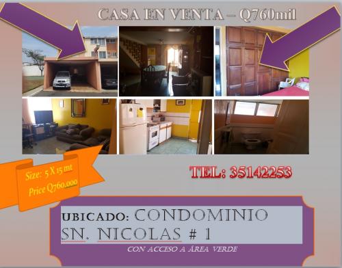 CASA en Venta en condominio en Sn. Nicolas 1