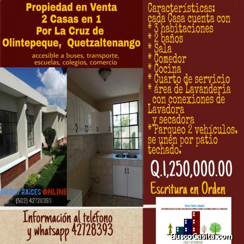 Casas en Venta juntas por Jardines Quetzaltenango