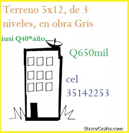 VENTA DE CASA DE 3 niveles en zona 12 reformita, esta en obra gris