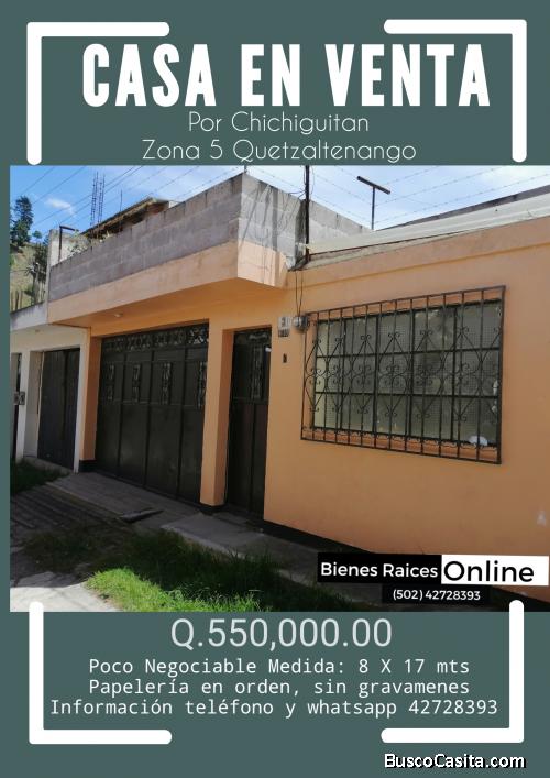 Casa en Venta por Chichiguitan Zona 5 Quetzaltenango 