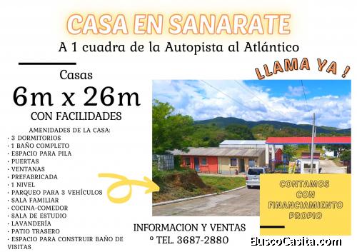 Aprovecha!! Casas a la venta en Sanarate