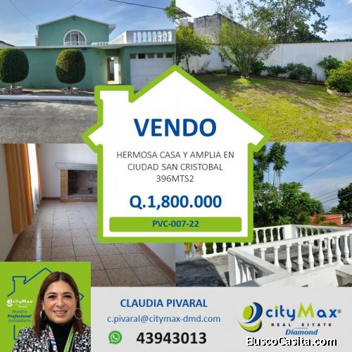 VENDO AMPLIA CASA CON AMPLIOS AMBIETES EN CIUDAD SAN CRISTOBAL.