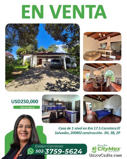En #VENTA #Casa de un nivel en Km 17.5 CAES