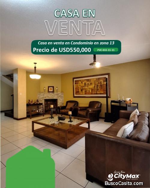 Casa en venta en condominio zona 13 Guatemala