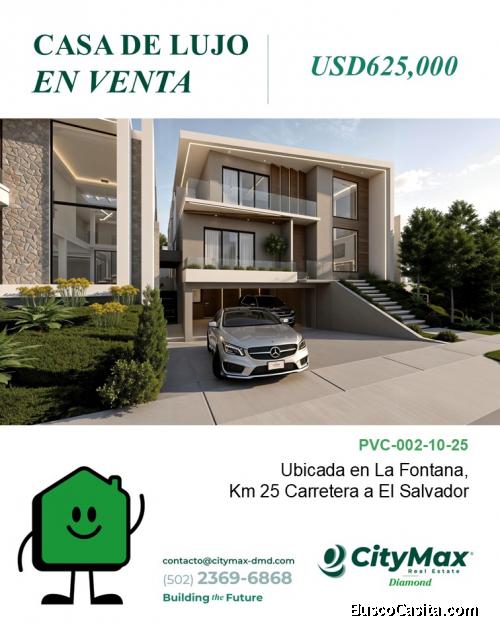 Casa de Lujo en Venta en La Fontana Km 25 Carretera a El Salvador