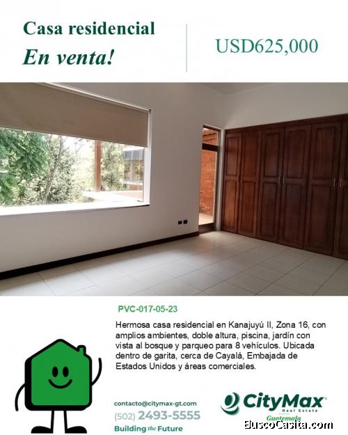 Casa Residencial dentro de garita en Venta en Zona 16