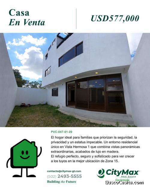 Casa en Venta de 3 niveles en Vista Hermosa 1 Zona 15