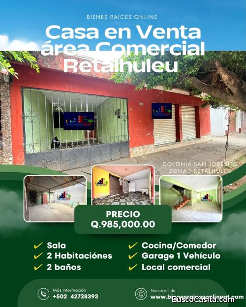 Casa en Venta Colonia San Josesito Retalhuleu 