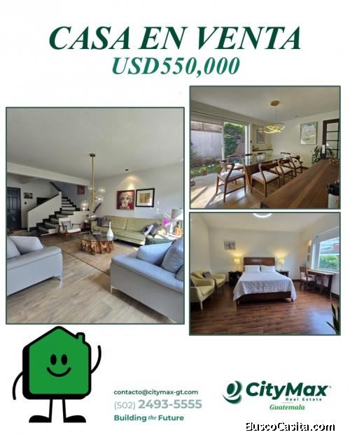 Casa en venta en Zona 16 dentro de garita