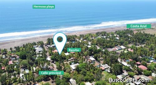 Rancho en venta playa Metalío Sonsonate segunda fila