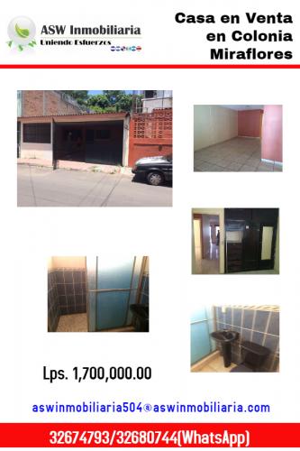 Casa en Venta, Tegucigalpa, Col. Miraflores