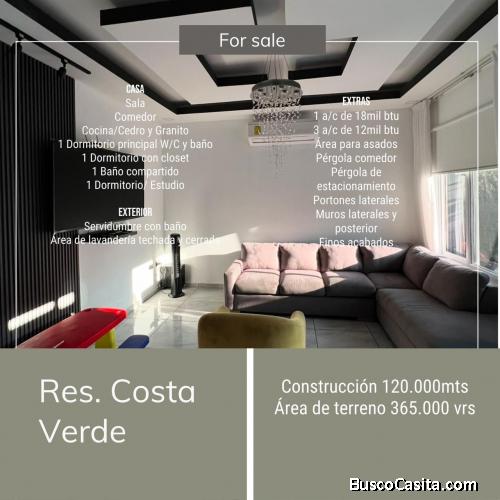 SE VENDE BELLA CASA EN RESIDENCIAL COSTA VERDE VILLAS-SPS