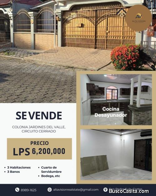SE VENDE PRECIOSA CASA EN JARDINES DEL VALLE - SPS