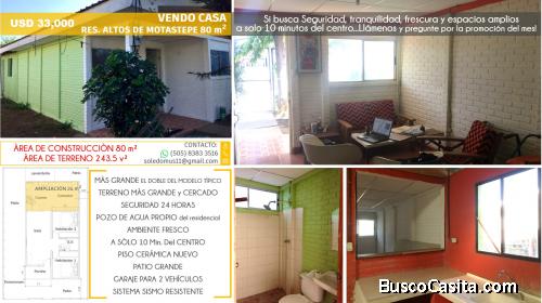 Vendo Casa en Altos de Motastepe