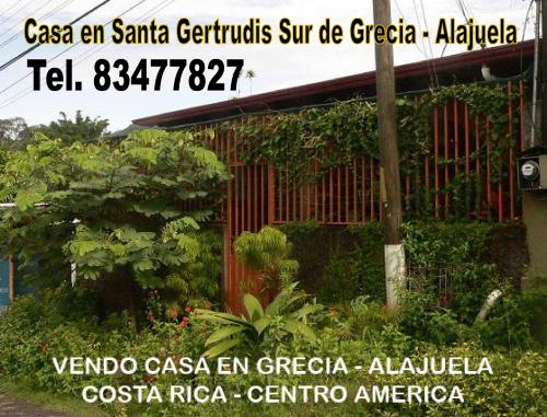 Casa en Venta en Gertrudis Sur de Grecia – Alajuela – Costa Rica