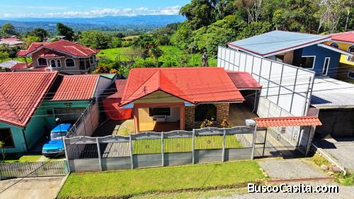 VENTA DE CASA CON LOTE PLANO EN LA BONITA DE RIVAS, PEREZ ZELEDON: PREPARADA PARA 2 PLANTAS