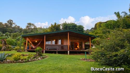 SE VENDE FINCA SOSTENIBLE CON ACCESO A RIO Y VISTAS A CHIRRIPO