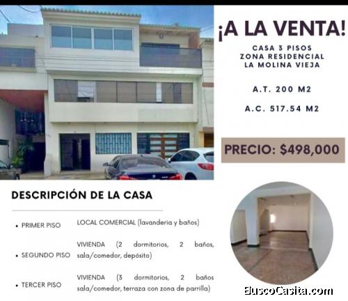 LA MOLINA INMUEBLE CON LOCAL COMERCIAL