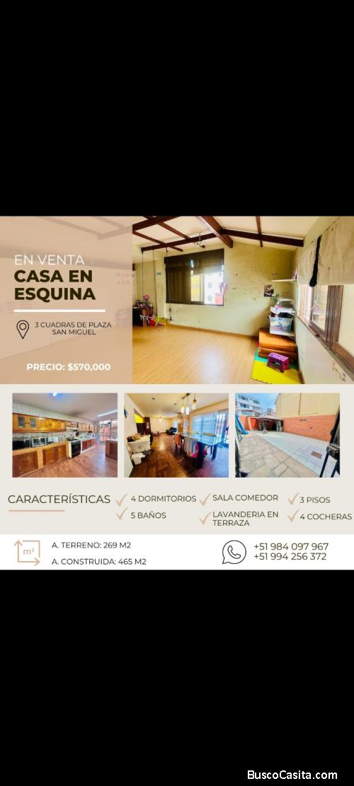 SAN MIGUEL .INMUEBLE EN VENTA PARA PROYECTO INMOBILIARIO