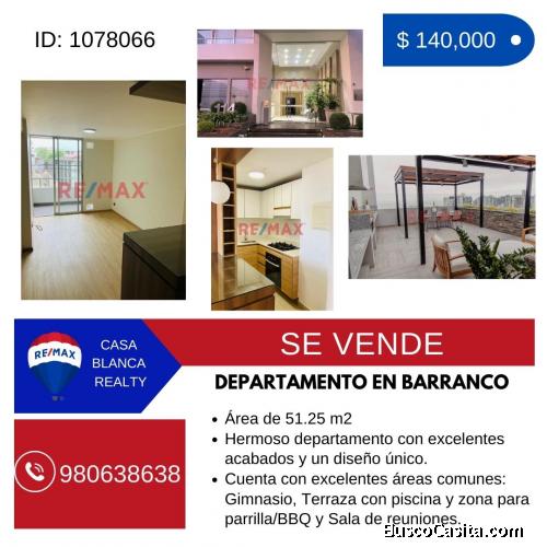 Vendo Hermoso Departamento En Zona Exclusiva De Barranco
