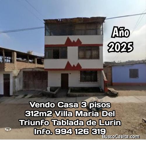 Casa 3 pisos Villa María del triunfo 312m2