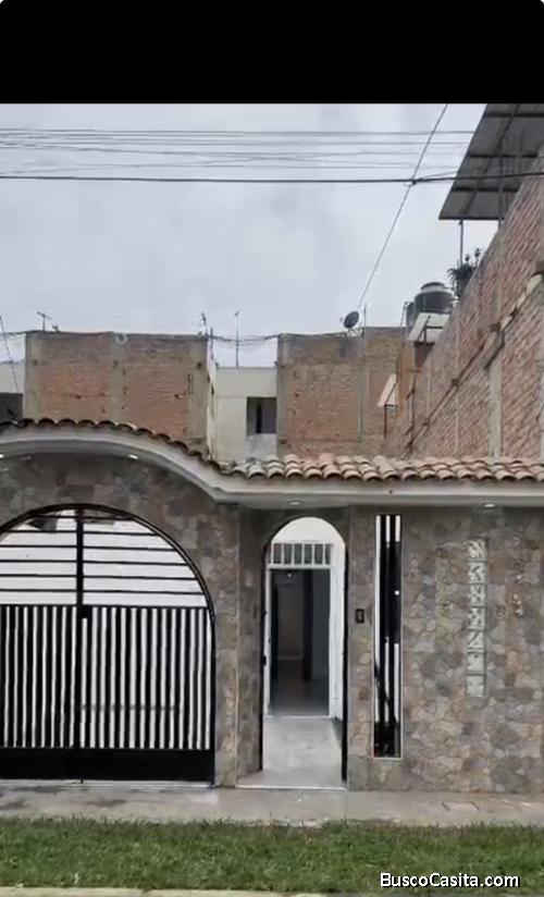 Casa de un piso, 100 m² techados, 4 dormitorios — Urb. Santa María