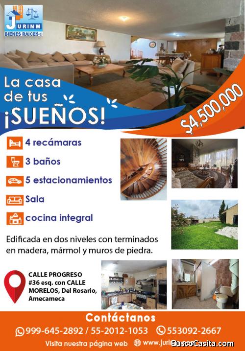 SE VENDE BONITA CASA EN AMECAMECA