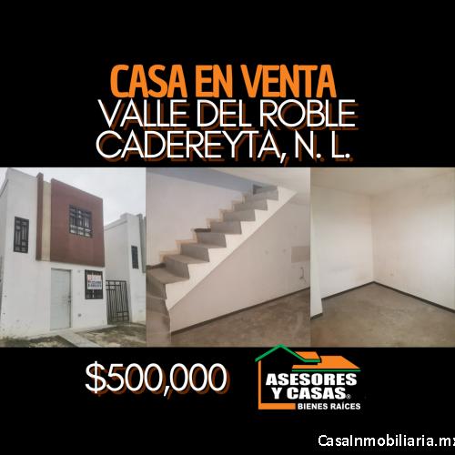 CASA EN VENTA  A 5 MIN CENTRO JUAREZ FRACC VALLE DEL ROBLE 