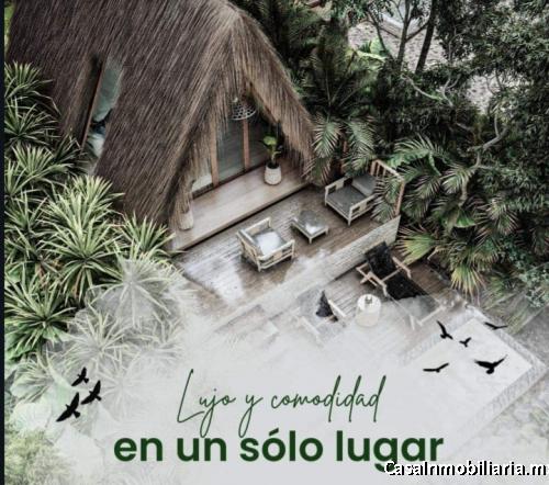 cabaña con alberca en venta Sisal Yucatán ideal inversionistas