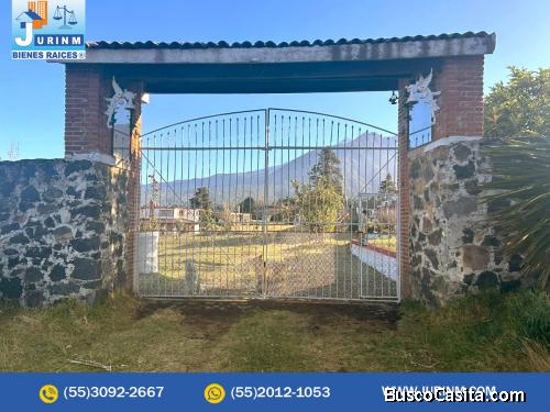 VENTA DE CASA CON TERRENO RUSTICO EN AMECAMECA