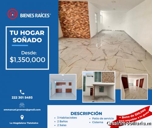 Tu casa en La Magdalena Tlaltelulco Gran Preventa, no te quedes sin la tuya