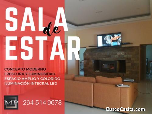 Chalet Residencial En Pocito. 400 M2, Amplios Ambientes Sociales, Parque, Piscina, Terreno Mayor A 2