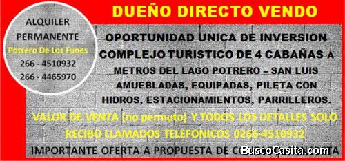 Vendo complejo turistico en San Luis