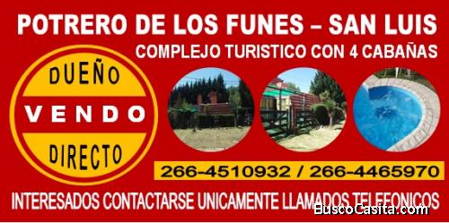 Vendo complejo de cabañas en San Luis