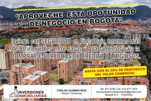 Bogotá Castilla- Pio XII Carrera 80B No.6 - 25  PARA COMPRA DE DERECHOS DE CRÉDITO O LITIGIOSOS