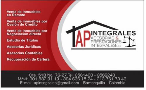 CASA EN REMATE BARRIO INMACULADA SOLEDAD 