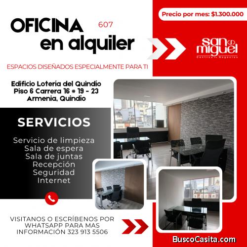  Oficina 607 en arriendo – Todo incluido
