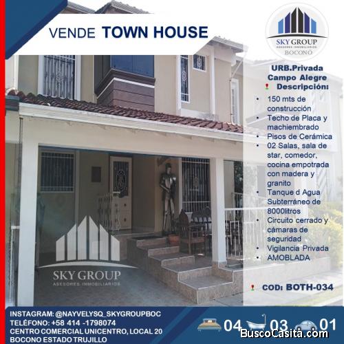 SKY GROUP VENDE TOWN HOUSE EN URB.PRIVADA CAMPO ALEGRE