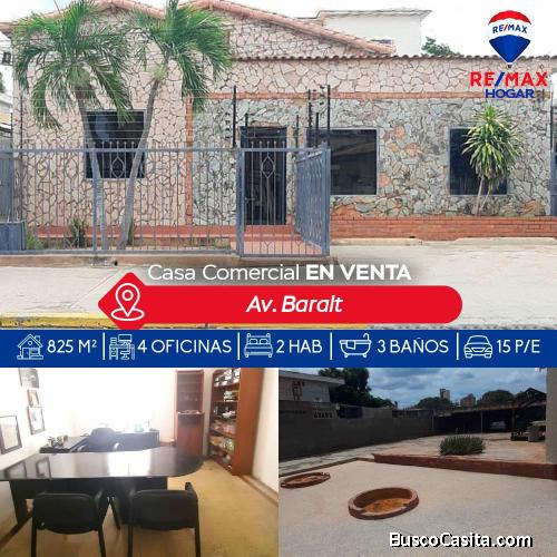 Casa comercial en venta Maracaibo en Av baralt 26/07/21