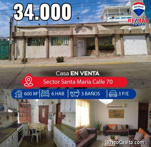 Casa venta Maracaibo sector Santa María 13422