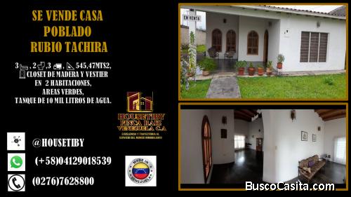 VENDO BELLA CASA EN EL POBLADO RUBIO TACHIRA