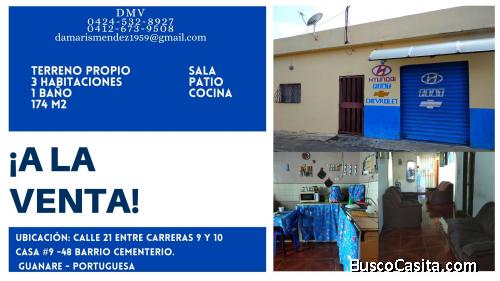 A LA VENTA PARA CASA O TERRENO