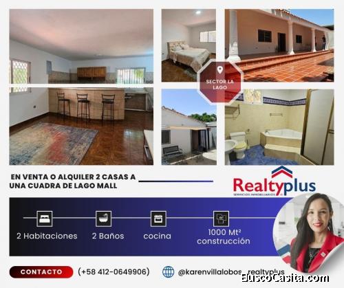 En venta o Alquiler de 2 casas, Sector La Lago, Maracaibo.