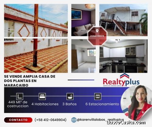 SE VENDE CASA CON EXCELENTE UBICACION ZONA OESTE, MARACAIBO