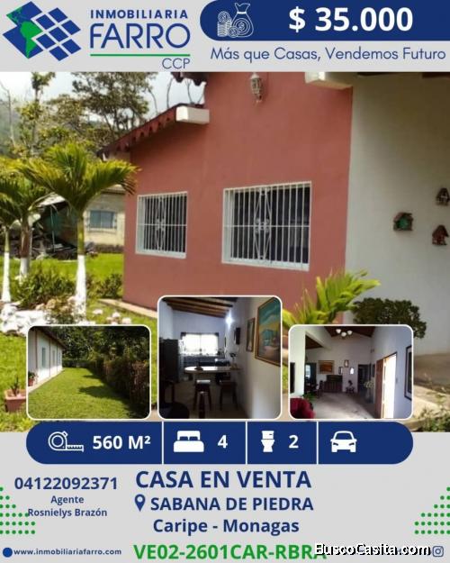 Hermosa casa con amplios jardines ,excelente clima de Caripe .