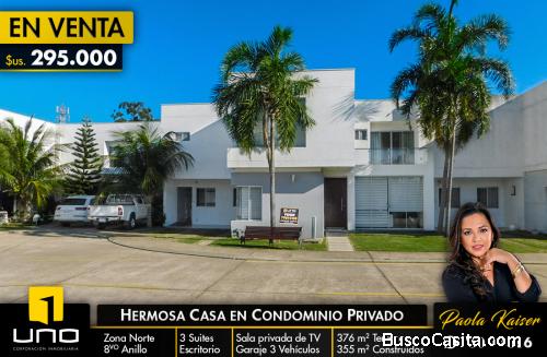 CASA EN VENTA EN CONDOMINIO ZONA NORTE