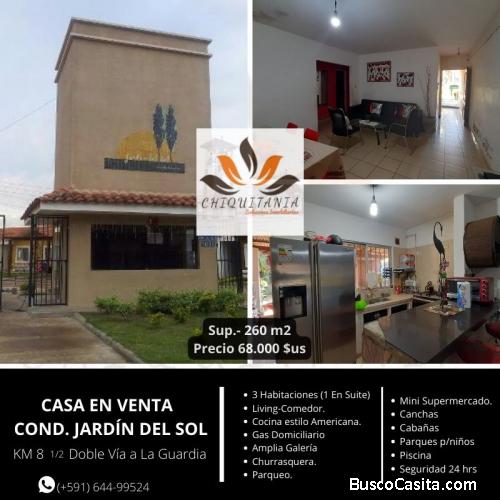CASA 3 HAB. COND. JARDIN DEL SOL KM 8 Y MEDIO, DOBLE VIA A LA GUARDIA