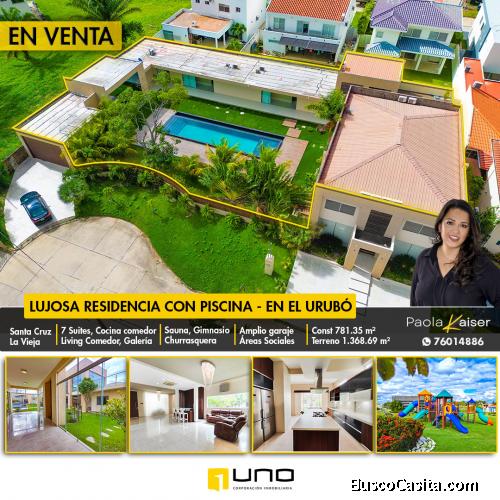 Hermosa casa en venta en condominio Urubo