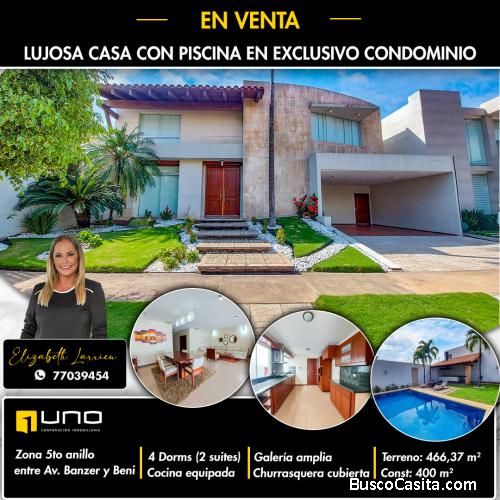 Casa en venta zona norte en condominio en La Hacienda 1