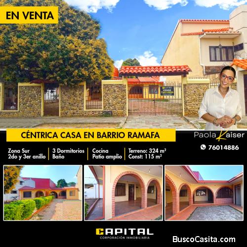 Centrica casa en venta, Barrio Ramafa, santa Cruz, Paola Kaiser